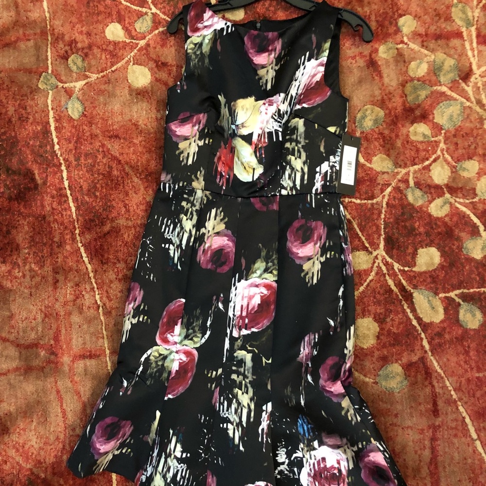 David Meister Floral Jacquard Dress